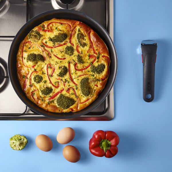 Комплект тигани Tefal Ingenio Easy Cook & Clean L1539053, 10 части, Подвижни дръжки, Незалепващо покритие, Thermo Signal, Черен