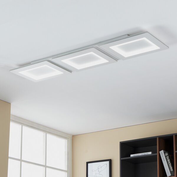 EGLO connect LED лампа за таван Padrogiano-Z с 3 светлини, 120 x 30 cm, Затъмняване, Бял, Дневна/трапезария, Метал, Модерен
