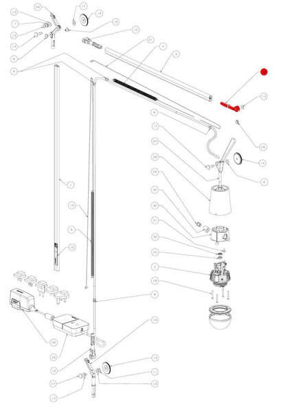 Artemide - Fork за the Абажур Tolomeo Mega Artemide