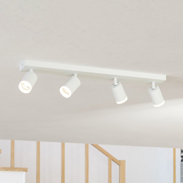 EGLO connect Smart LED спот Melitello-Z, 4-светлинен, бял, Затъмняване, Бял, Дневна/трапезария, Алуминий, Модерен