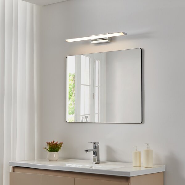 EGLO connect Smart LED огледална лампа Tabiano-Z, 60,5 см, хром, Затъмняване, Сив, Баня, Метал, Модерен