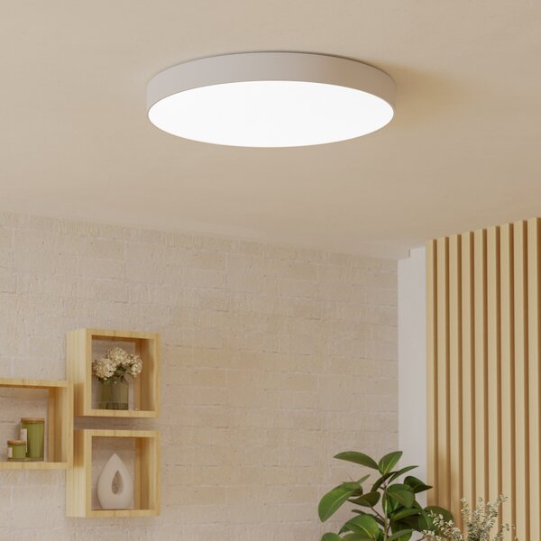EGLO connect Smart LED таванна лампа Gallizzi-Z, бяла, Ø69cm, Затъмняване, Бял, Дневна/трапезария, Пластмаса, Модерен