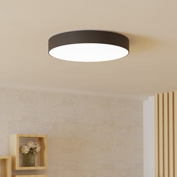 EGLO connect Smart LED таванна лампа Gallizzi-Z, черна, Ø49cm, Затъмняване, Черен, Дневна/трапезария, Пластмаса, Модерен