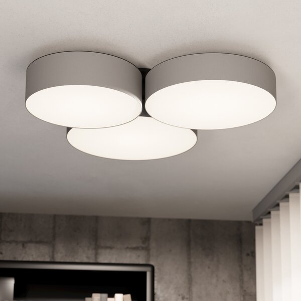 EGLO connect Smart LED таванна лампа Barbano-Z, сива, Затъмняване, Сив, Дневна/трапезария, Метал, Модерен