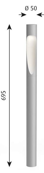 Louis Poulsen - Flindt Garden LED Градинска Лампа Long 2700K Алуминий c/Spike + Connector Alu