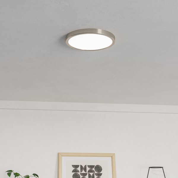 EGLO connect Smart LED лампа за монтаж Fueva 6-Z, сива, Ø 27cm, Затъмняване, Сив, Дневна/трапезария, Пластмаса, Модерен