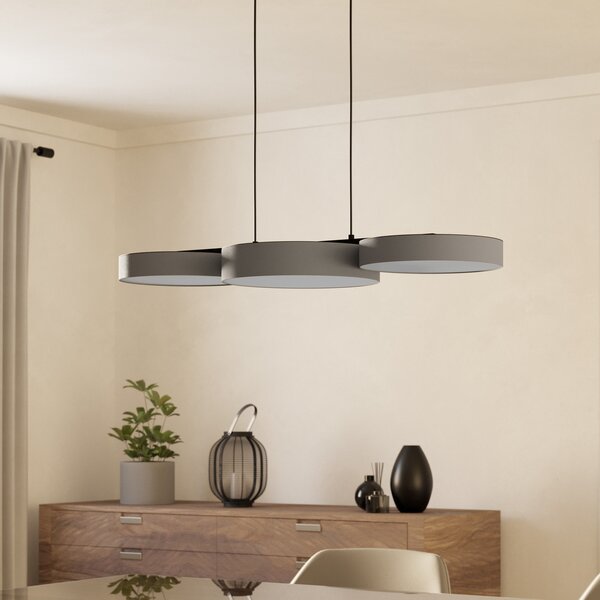 EGLO connect Smart LED-висяща лампа Barbano-Z, сива, Затъмняване, Сив, Дневна/трапезария, Метал, Модерен