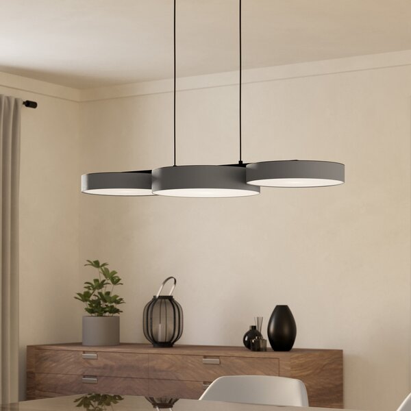 EGLO connect Smart LED-висяща лампа Barbano-Z, сива, Затъмняване, Сив, Дневна/трапезария, Метал, Модерен