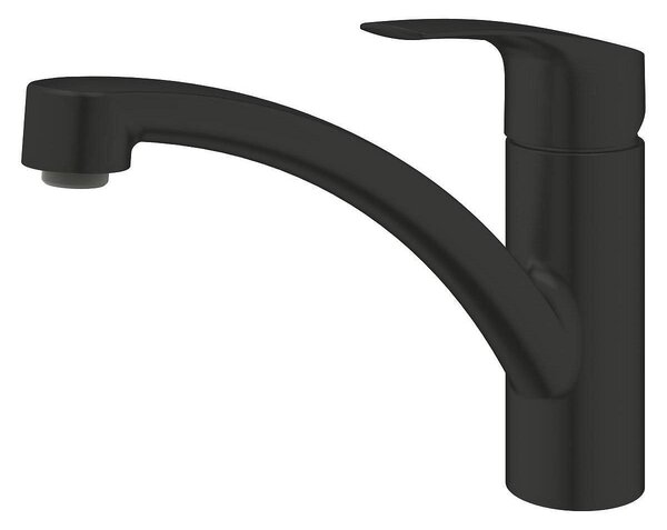 Grohe Eurosmart Кухненски смесител с плосък лят чучур, черен мат