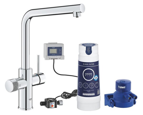 GROHE Blue Pure Minta Кухненски смесител с L-чучур + филтрираща система