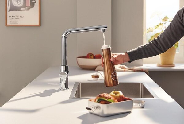 GROHE Blue Pure Minta Кухненски смесител с L-чучур + филтрираща система
