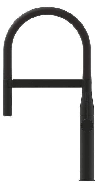 Grohe Essence Професионален кухненски смесител с гъвкав шлаух, phantom black