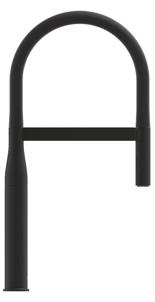 Grohe Essence Професионален кухненски смесител с гъвкав шлаух, phantom black