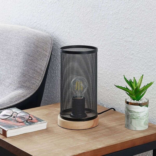 Lindby - Kiriya Table Lamp Black/Wood Lindby