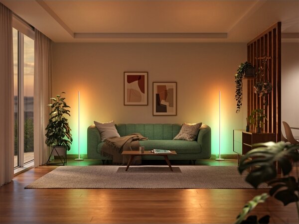 Nanoleaf NL7204K0201A070-LEDRGBW димируема подова лампа 22W/230V 2200-6500K Wi-Fi бяла