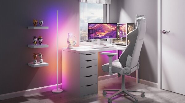 Nanoleaf NL7204K0201A070-LEDRGBW димируема подова лампа 22W/230V 2200-6500K Wi-Fi бяла
