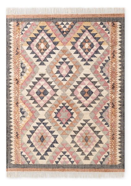 Сив ръчно изработен ютен килим 80x150 cm Roya Parsa – Elle Decoration