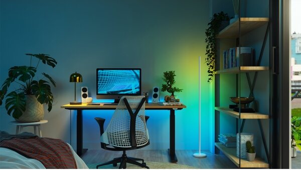 Nanoleaf NL7204K0201A070-LEDRGBW димируема подова лампа 22W/230V 2200-6500K Wi-Fi бяла