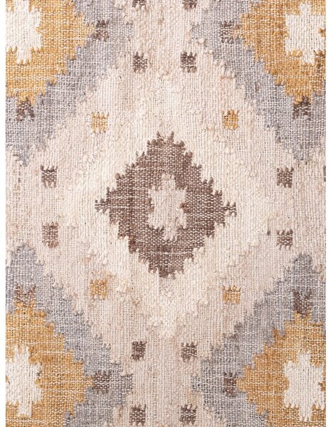 Кремав ръчно изработен ютен килим 160x230 cm Roya Imani – Elle Decoration