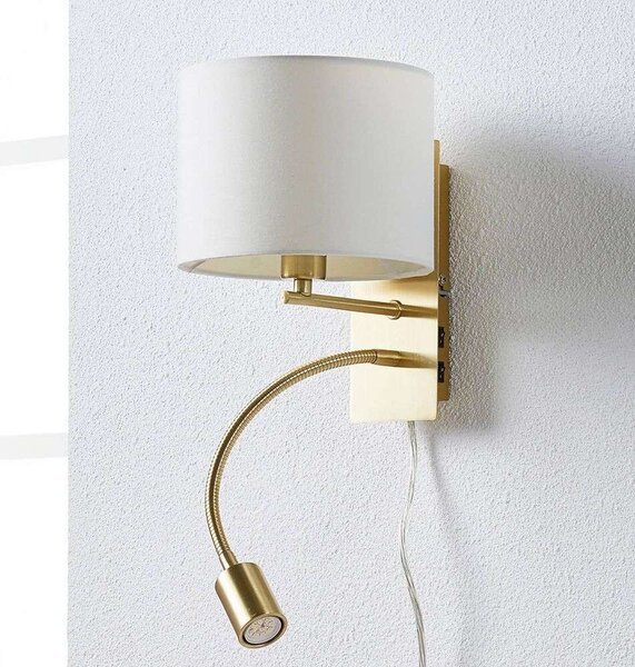 Lindby - Florens Стенна Лампа White/Brass Lindby