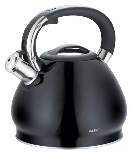 Чайник Kinghoff KH 1221, 3.4 л, Свирещ, Индукция, Черен