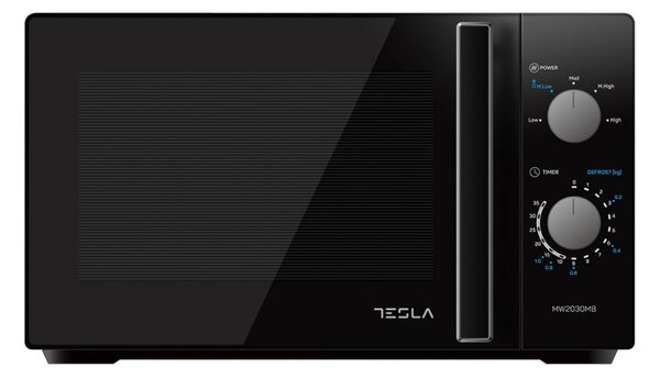 Микровълнова фурна Tesla MW2030MB, 700 W, 20 литра, 5 нива на мощност, Таймер, Размразяване, Черен