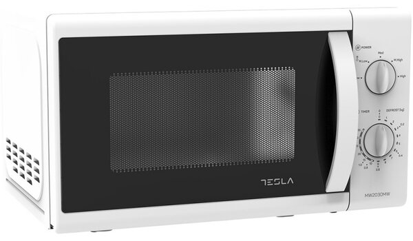 Микровълнова фурна Tesla MW2030MW, 20 литра, Размразяване, 700 W, 5 нива на мощност, Бял