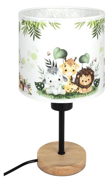 Brilagi - Настолна лампа BOBO WOOD 1xE27/25W/230V дъб/черен/бял/зелен/джунгла