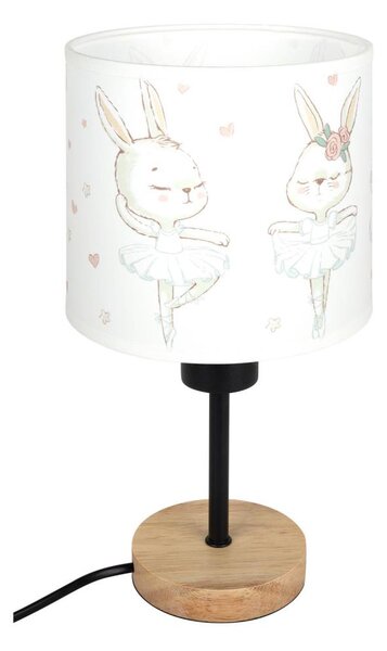 Brilagi - Настолна лампа BOBO WOOD 1xE27/25W/230V дъб/черен/бял/зайчета