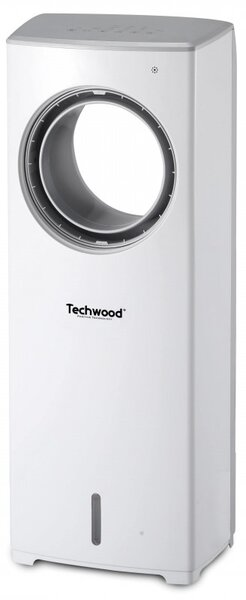 Охладител и овлажнител без перки Techwood TRF-7008, 110W, Осцилация, 3.22 m/s, 7.14 m3/min, 3 скорости, Таймер, Бял
