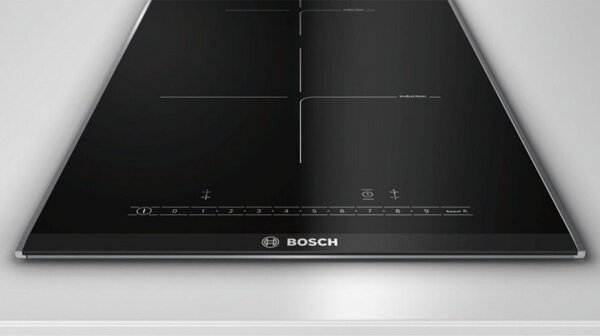 Керамичен плот за вграждане Bosch PIB375FB1E, 3700W, 2 зони, 17 степени, PowerBoost, Индукционен, Черен