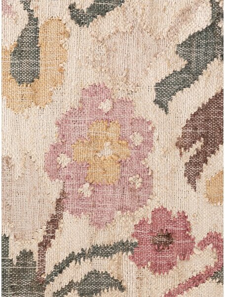 Кремава ръчно изработена ютена пътека 80x200 cm Roya Violette – Elle Decoration