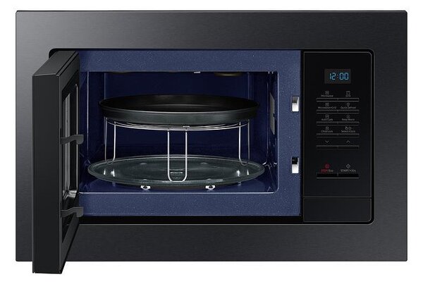 Микровълнова фурна за вграждане Samsung MG23A7013CA/OL, 1100 W, 6 нива, 23 л, Грил, Размразяване, Керамично покритие, Поддържане на топлината, Графит