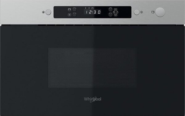 Микровълнова фурна за вграждане Whirlpool MBNA900X, 22 л, 750 W, Бързо размразяване, Осветление, Дигитален контрол, Сребрист