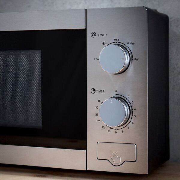 Микровълнова фурна Oliver Voltz OV51443C, 700W, 20 л, 5 степени, Таймер, Размразяване, Сив