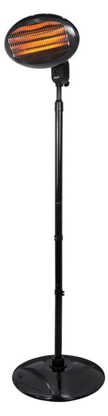 Кварцова печка за двор Beper P203PAN002, 2000W, 3 степени, Регулируема глава, Защита от преобръщане, IP34, Черен