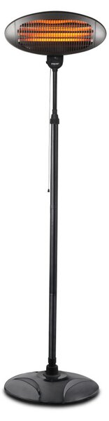 Кварцова печка за двор Beper P203PAN002, 2000W, 3 степени, Регулируема глава, Защита от преобръщане, IP34, Черен