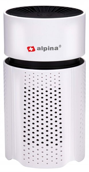 Пречиствател на въздух Alpina, 1.5W, До 6м2, 6 м3/ч, HEPA 13, Йонизатор, USB A, Бял
