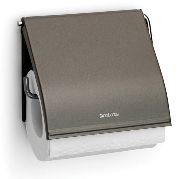 Държач за тоалетна хартия Brabantia ReNew 90300306, Устойчива на корозия, Тъмносив