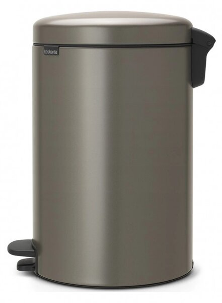 Кош за боклук с педал Brabantia NewIcon 649042, 20 л, Плавно затваряне, Противоплъзгаща основа, Сив