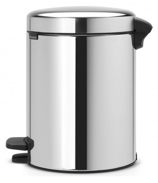 Кош за боклук с педал Brabantia NewIcon 649010, 5 л, Леко затваряне, Противоплъзгаща основа, Инокс