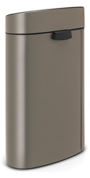 Кош за боклук Brabantia Touch Bin New 649732, 40 л, Безшумно и плавно затваряне, Плосък гръб, Сив