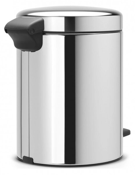 Кош за боклук с педал Brabantia NewIcon 649010, 5 л, Леко затваряне, Противоплъзгаща основа, Инокс