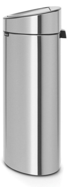Кош за боклук Brabantia Touch Bin New 650532, 40 л, Безшумно и плавно затваряне, Плосък гръб, Инокс/мат