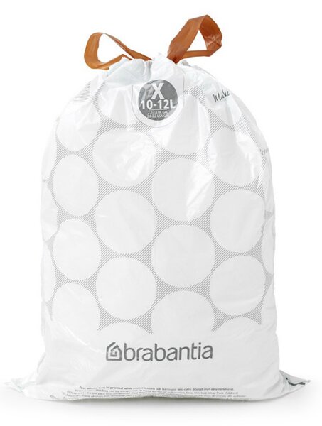 Торба за кош Brabantia размер Х (NewIcon/Bo), 10-12L, 20 броя, бели