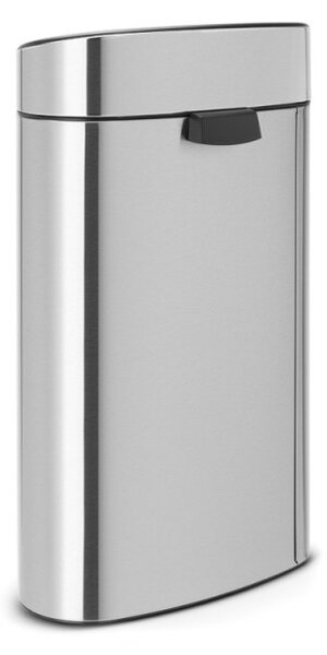 Кош за боклук Brabantia Touch Bin New 650532, 40 л, Безшумно и плавно затваряне, Плосък гръб, Инокс/мат