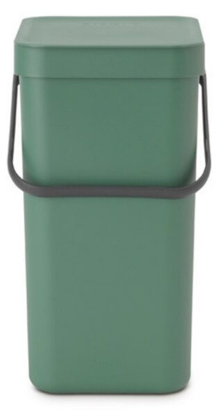 Кош за разделно събиране на боклук Brabantia Sort&Go 1003235, 16 л, Дръжка, Възможност за стенен монтаж, Тъмнозелен