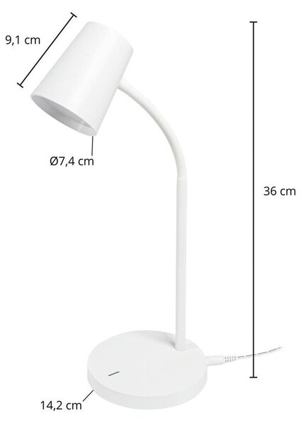 Lindby - Ailina LED Настолна Лампа White Lindby