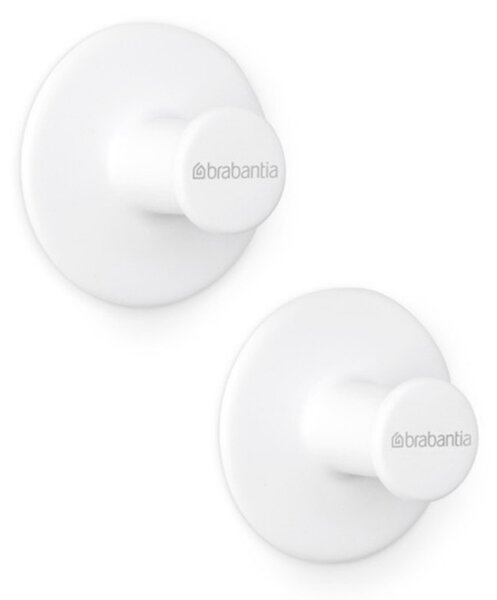 Комплект 2 бр закачалки Brabantia ReNew 1003486, Включен монтажен комплект, До 2 кг, Бял