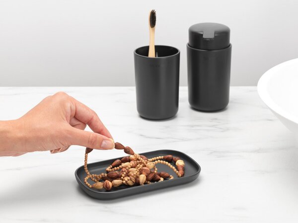 Комплект аксесоари за баня Brabantia ReNew 1003491, 3 части, 250 мл, Устойчиви на корозия, Тъмносив